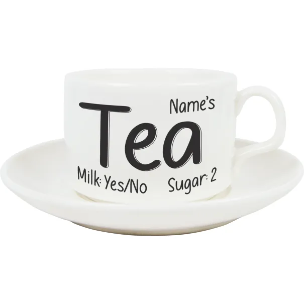 Milk & Sugar Personalised Name Tea Set Product Image