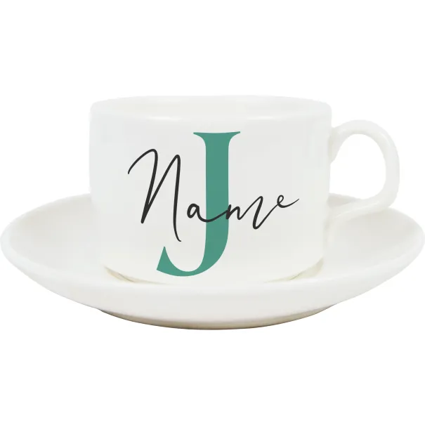 Initial And Name Personalised Tea Cup Set Product Image