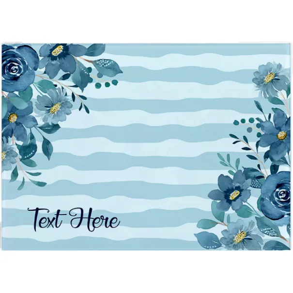 Blue Floral Cutting Board Product Image