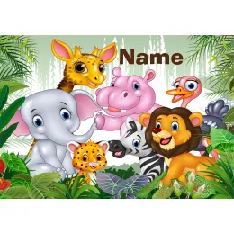 Kids Personalised Jungle Puzzle - 120 Piece A4 Product Images