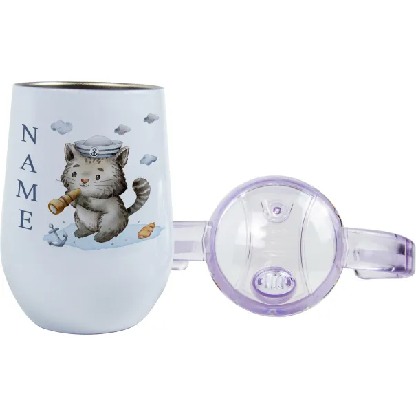 Baby Sailor Cat Sippy Cup : Personalised Product Image