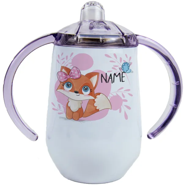 Pretty Fox With Butterfly Sippy Cup Product Image