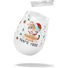 Cute Tiger Merry Christmas Tumbler Product Images