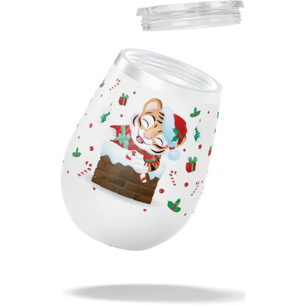 Cute Tiger Merry Christmas Tumbler Product Image