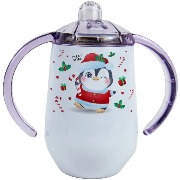 Cute Penguin Christmas Sippy Cup Product Image