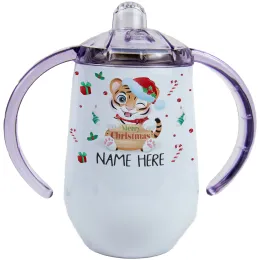 Cute Tiger Merry Christmas Sippy Cup Product Images