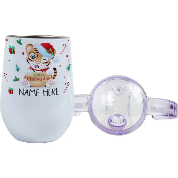 Cute Tiger Merry Christmas Sippy Cup Product Image