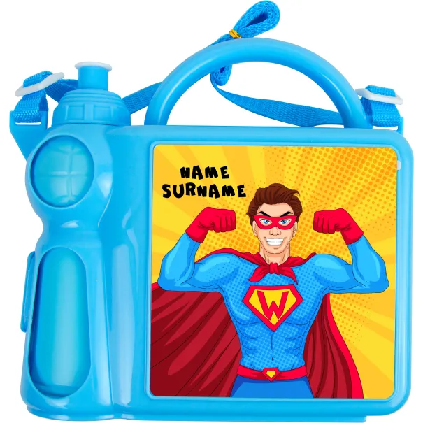 Kids Super Hero Lunch Box Blue Product Image