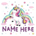 Girls Unicorn Personalised Lunch Box Product Thumbnail