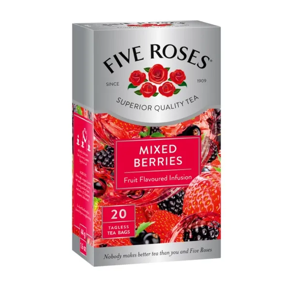 FIVE ROSES MIXED BERRIES 20 TEA BAGS | Joyfully Made