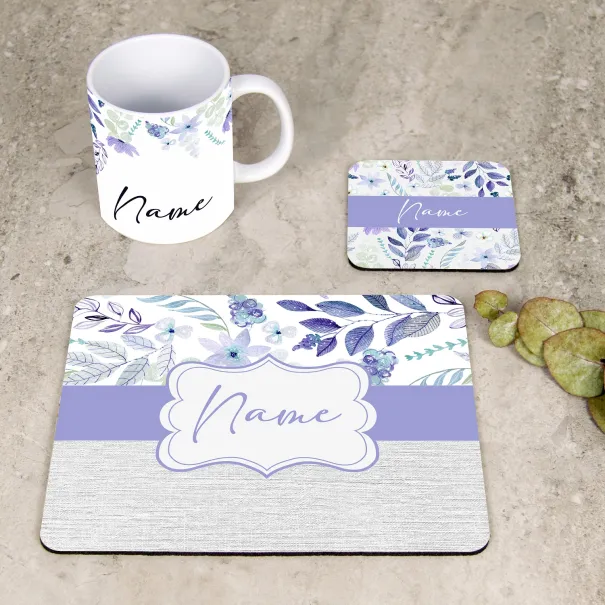 Purple Flower Desk Set Product Image