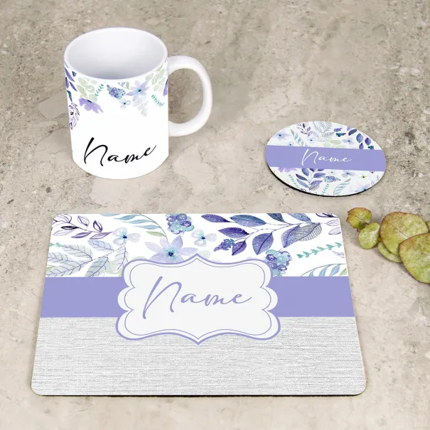 Purple Flower Desk Set Product Image