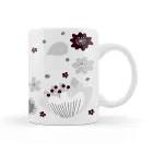 Maroon Flower Custom Mug Product Thumbnail