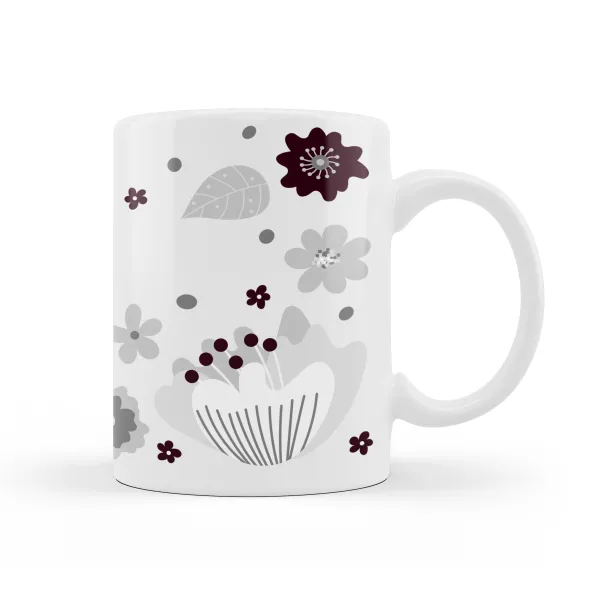 Maroon Flower Custom Mug Product Image