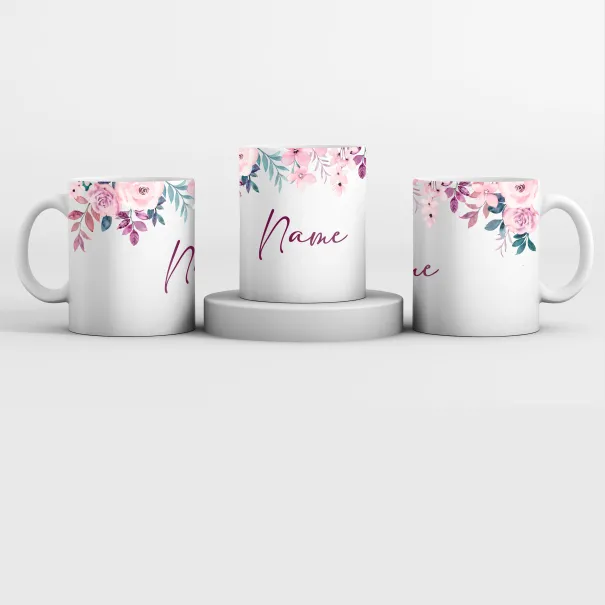 Pink Rose Custom Mug Product Image