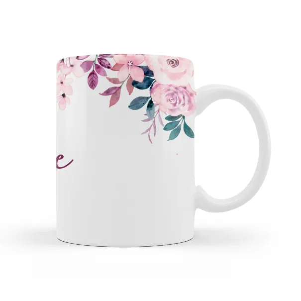 Pink Rose Custom Mug Product Image