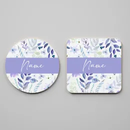 Purple Flower Custom Coaster Product Images