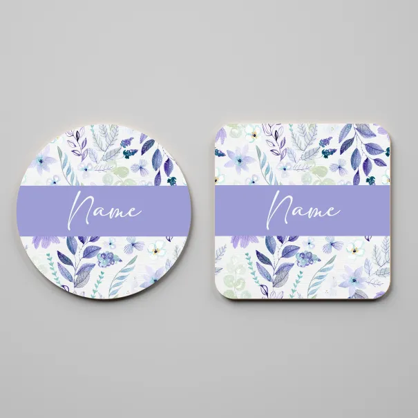 Purple Flower Custom Coaster Product Image