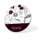 Maroon Flower Custom Coaster Product Thumbnail