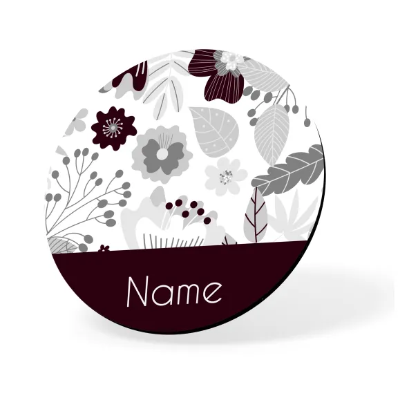 Maroon Flower Custom Coaster Product Image