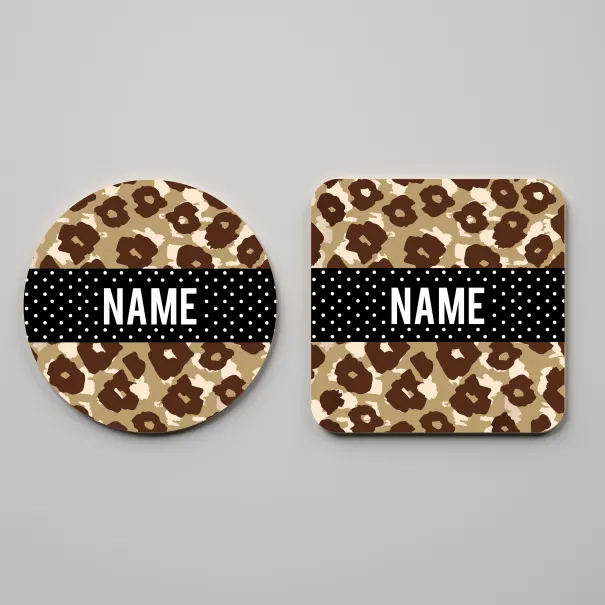 Leopard Print Custom Coaster Product Image