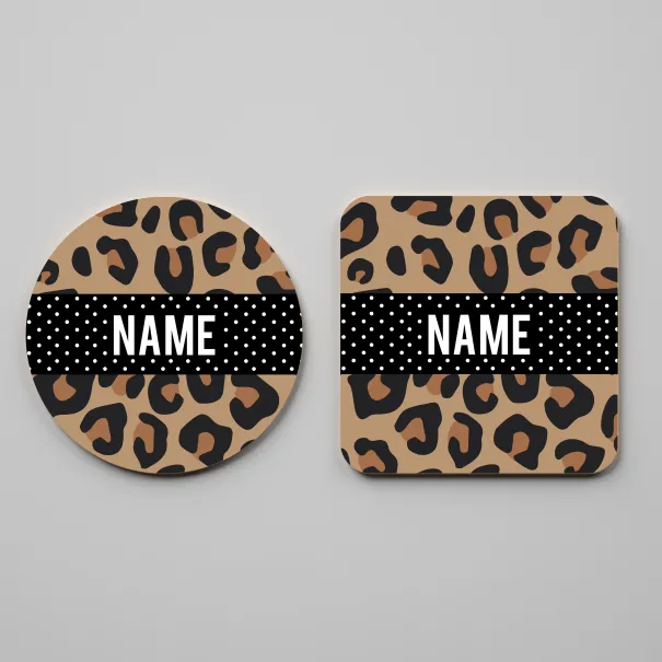 Cheetah Print Custom Coaster Product Image