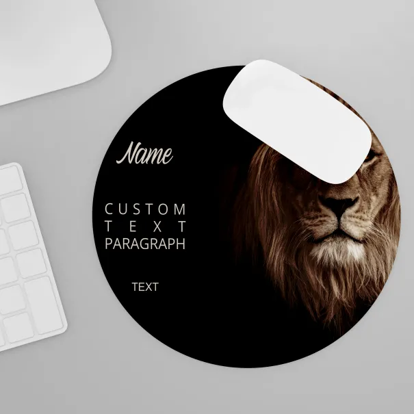 Lion Head Print Custom Mousepad Product Image