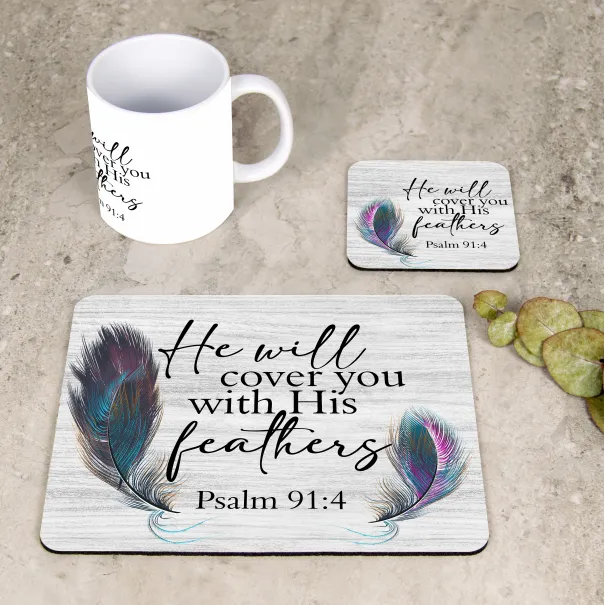 Psalm 91 Feather Desk Set Product Image
