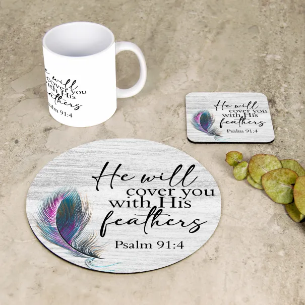 Psalm 91 Feather Desk Set Product Image