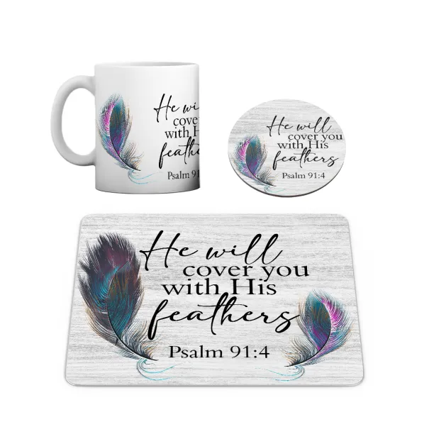 Psalm 91 Feather Desk Set Product Image