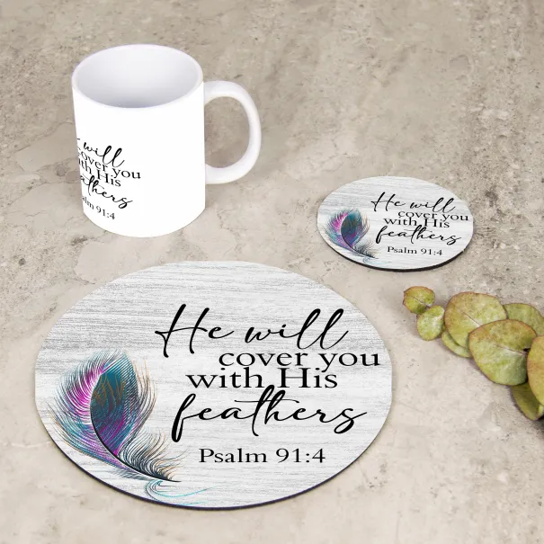 Psalm 91 Feather Desk Set Product Image