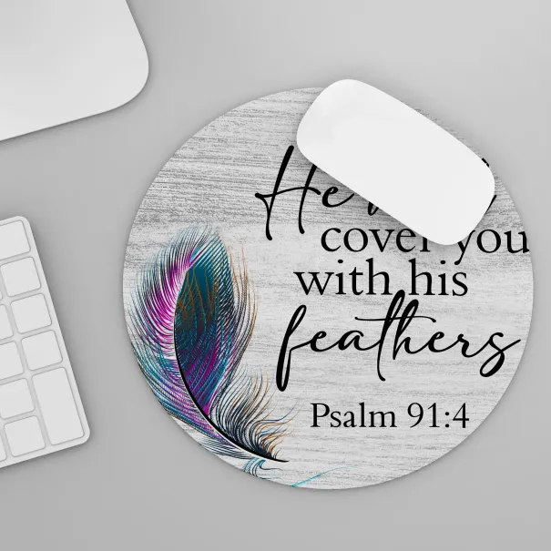 Psalm 91 Feather Mouspad Product Image