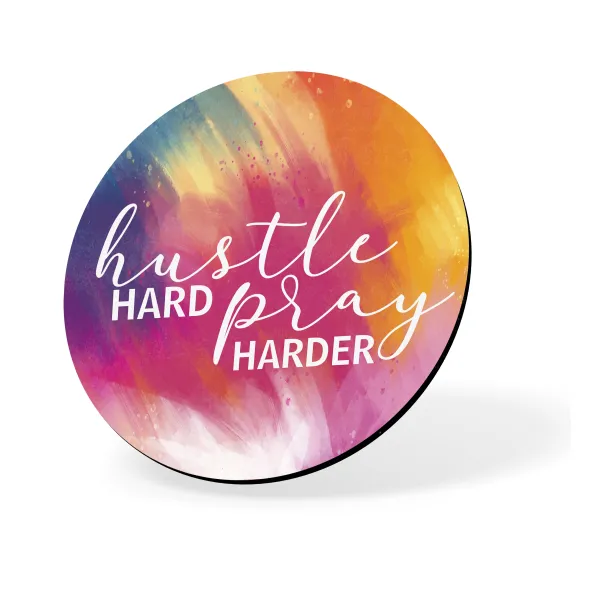 Hustle Hard Pray Harder Coaster Product Image