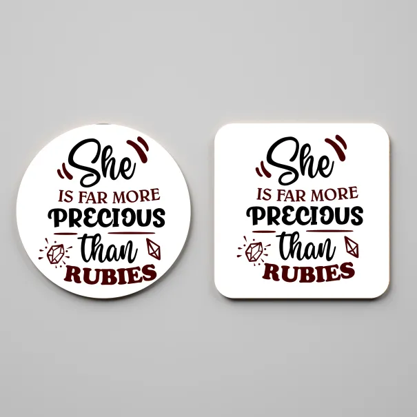 She Is Far More Precious Mug & Coaster Product Image