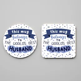 World's Best Husband Mug & Coaster Set Product Images