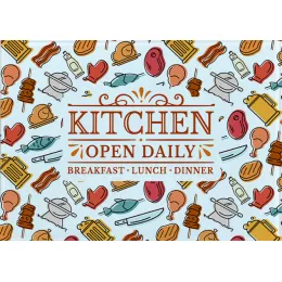 Kitchen Open Daily Glass Cutting Board Product Images