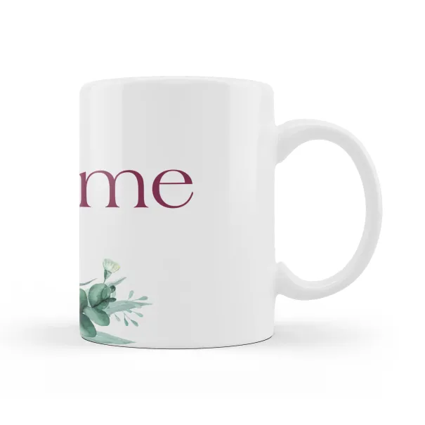 Personalised Protea Dark Pink Mug Product Image