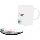 Personalised Protea Dark Mug & Coaster Product Thumbnail