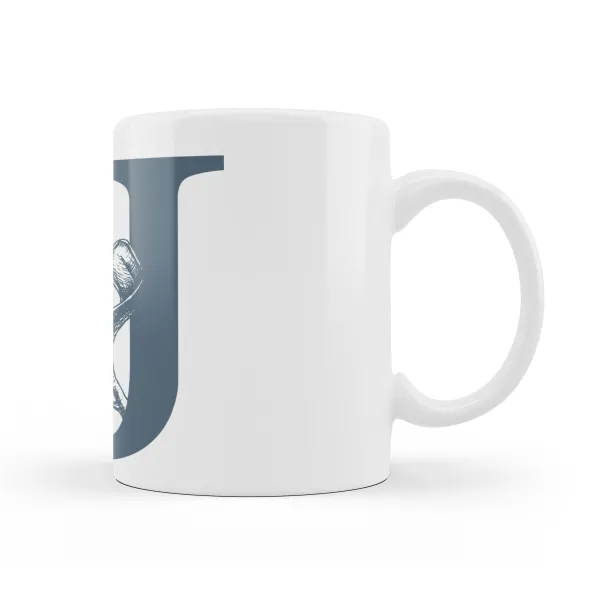Initial Blue Protea Mug Product Image