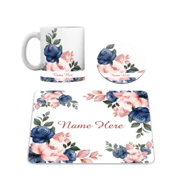 Personalised Floral Desk Set Product Images