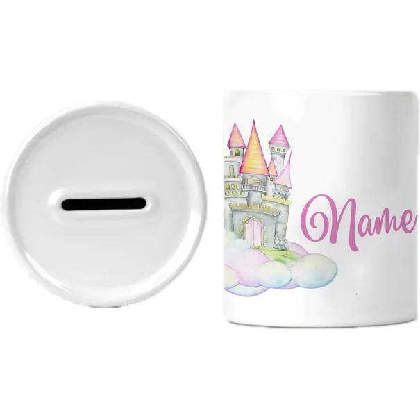 Personalised Castle Ceramic Coin Box Product Image