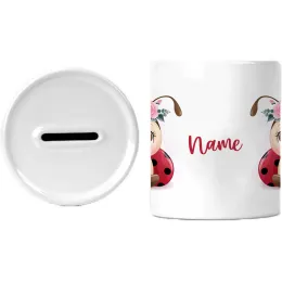 Personalised Ladybug Ceramic Money Box Product Images