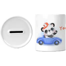 Personalised Panda Bear Money Box Product Images