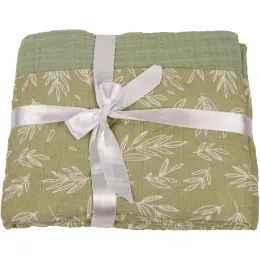 Green Olive Receiving Blanket Product Images