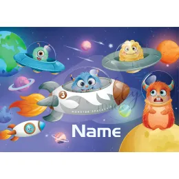 Kids Space Monster A4 Puzzle - 120 Piece Product Images