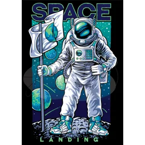 Space Landing Astronaut Puzzle-120 Piece Product Images