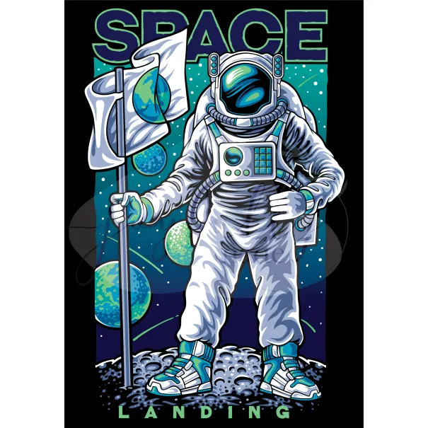 Space Landing Astronaut Puzzle-120 Piece Product Image