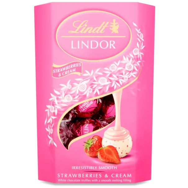 Lindt Lindor Strawberries & Cream 125g Product Image
