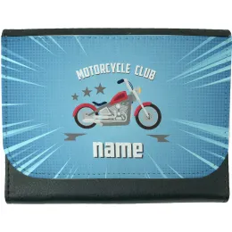 Motorcycle Blue Wallet Product Images