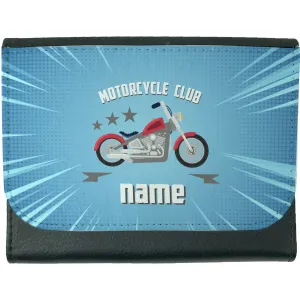 Motorcycle Blue Wallet Product Images